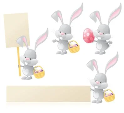 Easter bunnies Stock Illustration