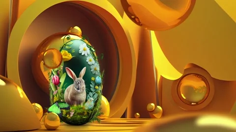 Easter Bunny - Abstract Background Stock Footage 234964887