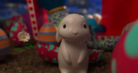 Easter Bunny and Easter Eggs Video stock 277659931