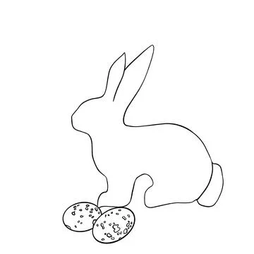 Easter bunny and egg concept Stock Illustration