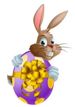 Easter bunny and egg Illustrazione stock