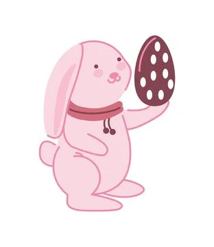 Easter bunny and egg Stock Illustration