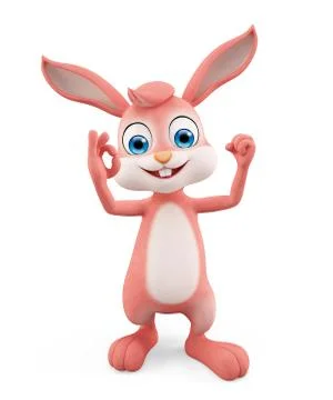 Easter Bunny with best sign Illustrazione stock