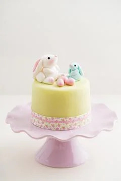 Easter bunny cake Stock Photos