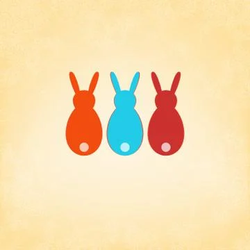 Easter Bunny card template design.  + EPS8 Stock Illustration