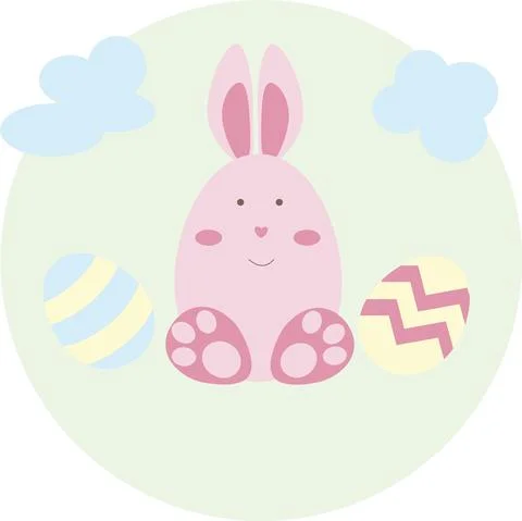 Easter Bunny Colorful Vector Image Stock Illustration
