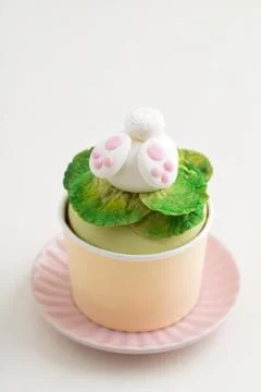 Easter bunny cupcake Stock Photos