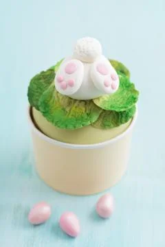 Easter bunny cupcake Foto stock