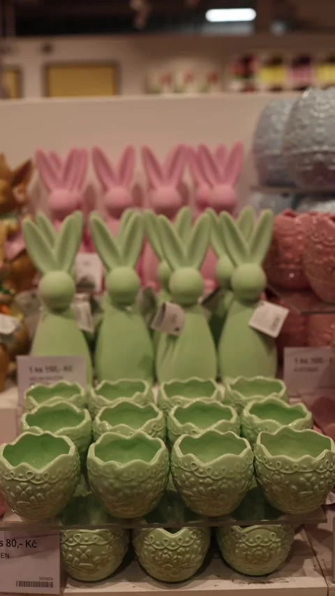 Easter bunny decor symmetry Stock Footage 331232943