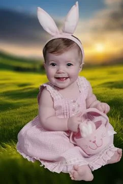 Easter Bunny Delight Foto stock