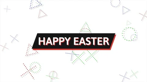 Easter bunny with dot pattern on Happy Easter celebration Stock Footage 267015075