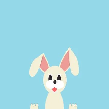Easter bunny ears card Stock Illustration
