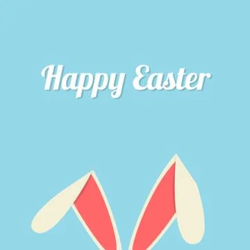 Easter bunny ears card Stock Illustration