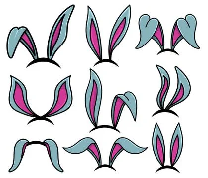 Easter bunny ears. Design element for poster, card, banner, flyer. Stock Illustration