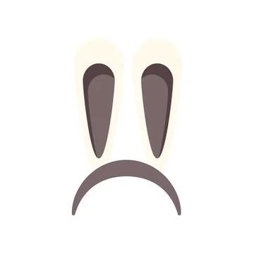 Easter bunny ears headband accessory for costume party Stock Illustration