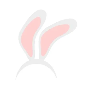 Easter bunny ears mask hand draw vector illustration. Rabbit ear spring hat s Stock Illustration