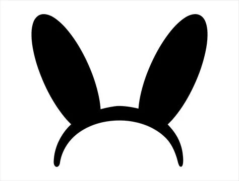 Easter bunny ears silhouette vector art 스톡 일러스트