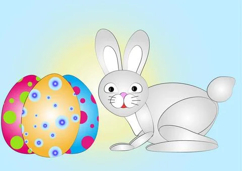 Easter Bunny Easter Bunny with eggs. vector background Copyright: xZoonar.... Foto stock