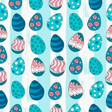 Easter bunny. Easter illustration. Holiday card, wrapping, background Stock Illustration