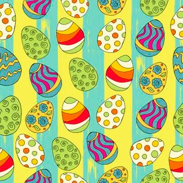 Easter bunny. Easter illustration. Holiday card, wrapping, background Stock Illustration