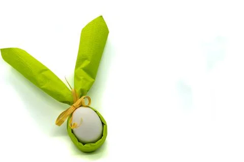 Easter bunny egg on white background close up Foto stock