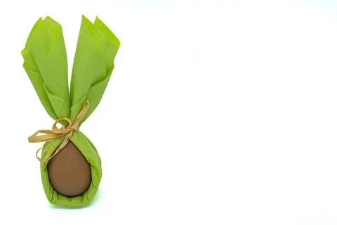 Easter bunny egg on white background close up Foto stock