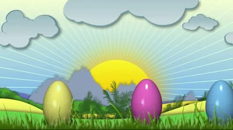 Easter Bunny Eggs Stock Footage 20535812
