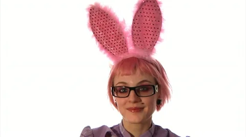 Easter bunny with eggs Stock Footage 22635257