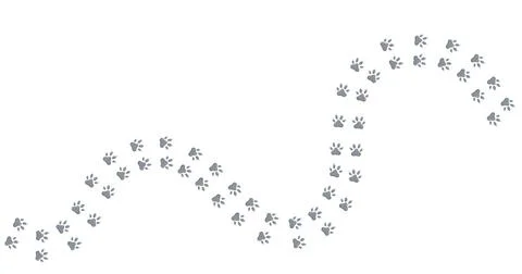 Easter bunny foot print direction point for egg hunt map. Vector stock Stock Illustration
