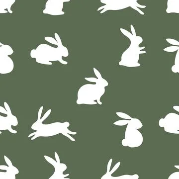 Easter bunny graphic drawing, pattern, seamless texture. 스톡 일러스트