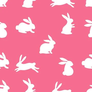 Easter bunny graphic drawing, pattern, seamless texture. 스톡 일러스트