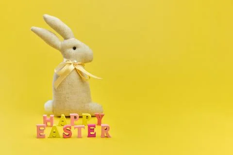 Easter bunny handmade gift egg wrapping diy idea. Stock Photos