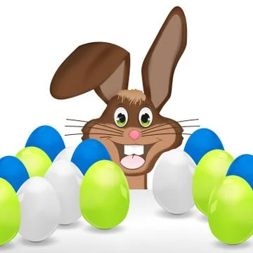 Easter bunny happy creative design Stock Illustration