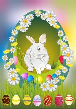 Easter bunny, Illustrazione stock