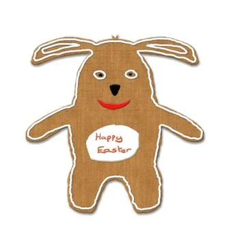 Easter bunny illustration of cookie Stock Illustration