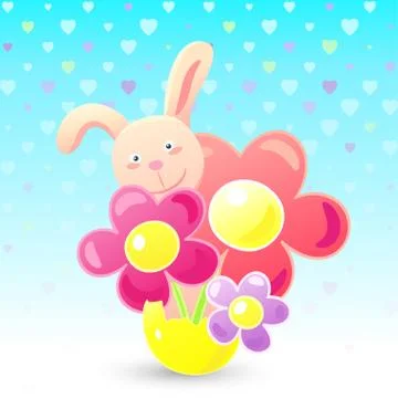 Easter bunny illustration Stock Illustration