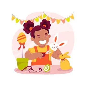 Easter bunny isolated cartoon vector illustration. Illustrazione stock