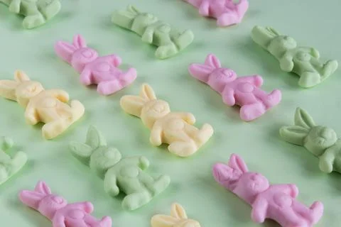 Easter bunny jelly beans pattern Stock Photos