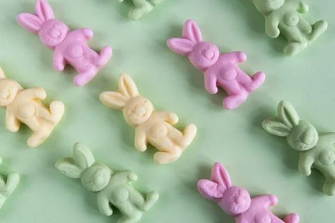 Easter bunny jelly beans pattern Stock Photos