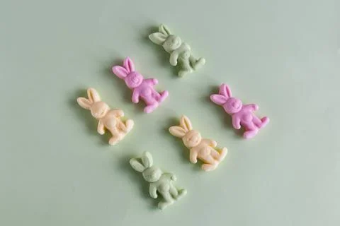 Easter bunny jelly beans pattern Stock Photos