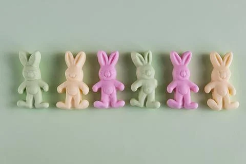 Easter bunny jelly beans pattern Stock Photos