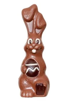 Easter bunny made of chocolate Stock Photos
