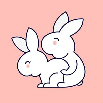 Easter bunny name plate design. Boy and girl frame vector design. Easter bunn 库存插图