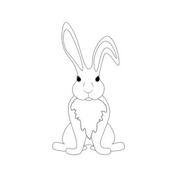 Easter bunny outline Stockillustratie