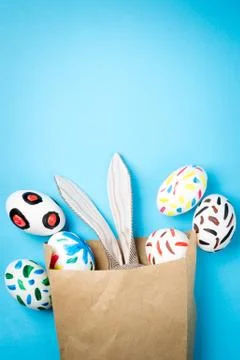 Easter bunny in a packet Stock Photos