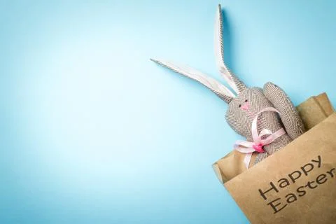 Easter bunny in a packet Stock Photos