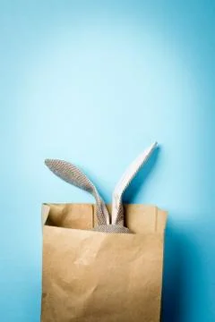 Easter bunny in a packet Stock Photos