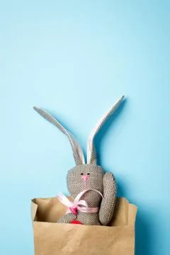 Easter bunny in a packet Stock Photos