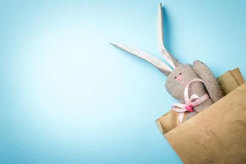 Easter bunny in a packet Stock Photos