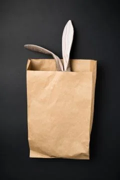 Easter bunny in a packet Stock Photos